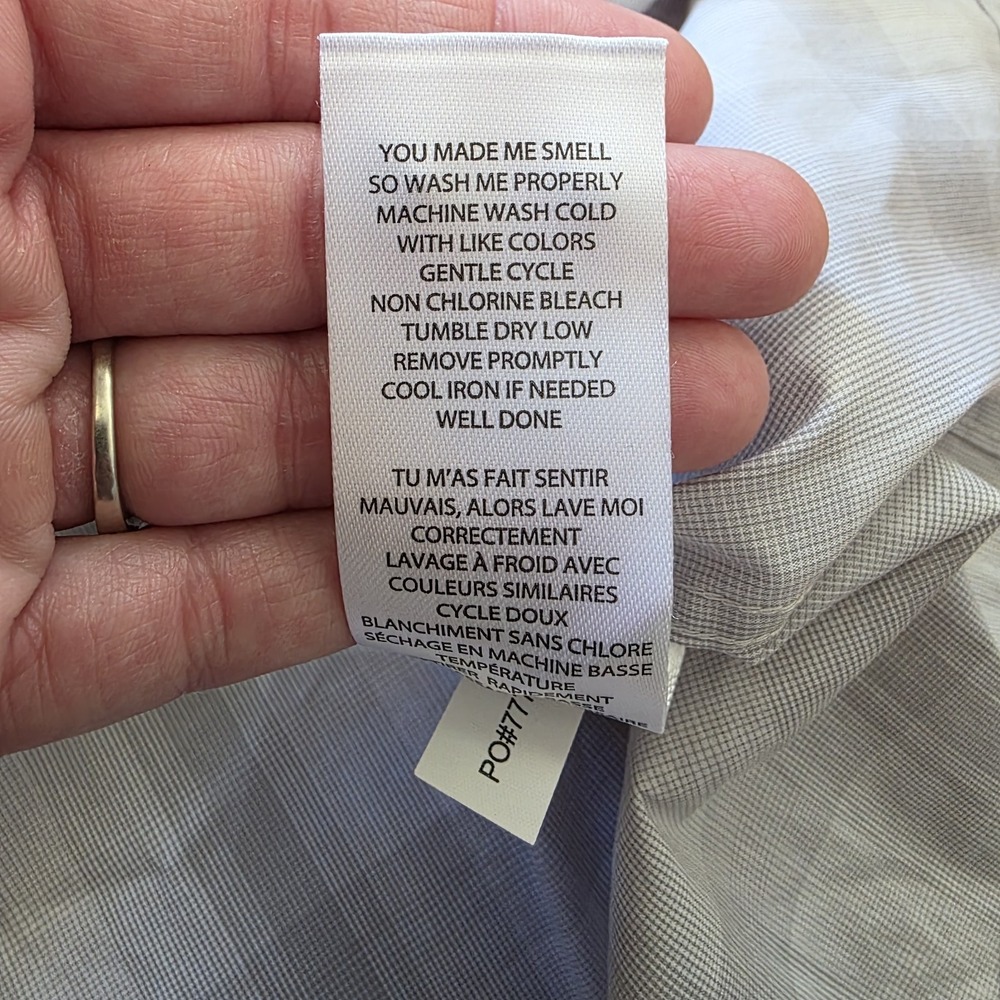 Travis Mathew Shirt Mens M Buton Down Short Sleeve Light Gray Plaid Preppy - Picture 6 of 10